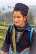 Femme Hmong noir, Sapa, Vietnam