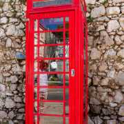 Cabine téléphonique typiquement anglaise - Gibraltar