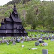 Eglise en bois debout (stavkirke) de Borgund, Norvège