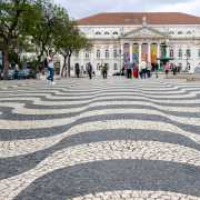 Effet d'optique sur pavage, Lisbonne