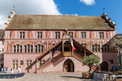 Façade décorée de l'hotel de ville, Mulhouse
