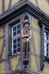 Le Drapier, poteau d'angle sculpté, Colmar
