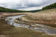 Lac de Guerlédan assèché