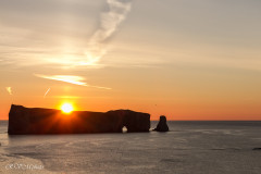 Lever du soleil, Rocher Percé, Canada