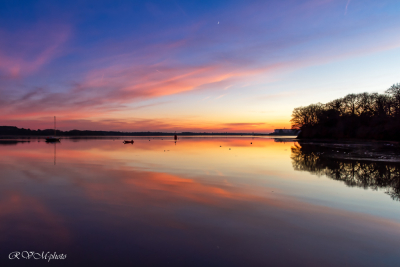 Coucher de soleil sur le Blavet (1), Lanester