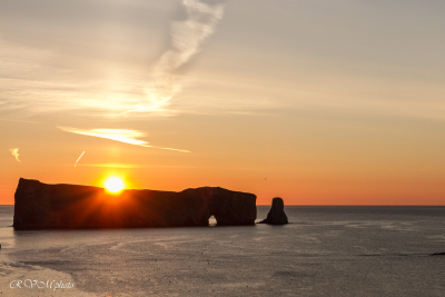 Lever du soleil, Rocher Percé, Canada