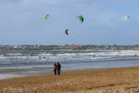 Sports de glisse sur la plage du Fort Bloqué