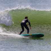 Surfeur plage du Loch, Guidel