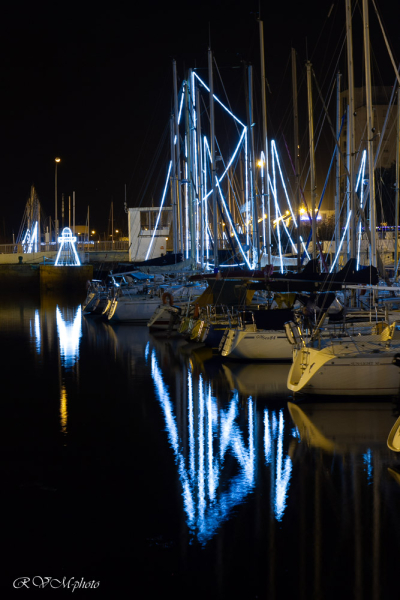 Le bassin à flot illuminé, Lorient