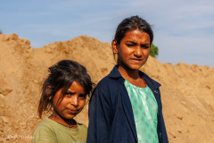 Enfants dans une briquetterie à Pokhran, Inde