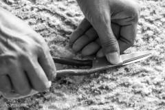 Finition des tapis en laine, Inde