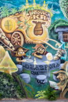 Pignon du bar'BouchKa à Bubry par Kaz et Ezra