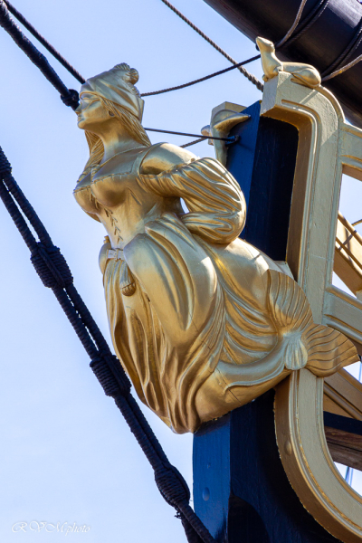 La frégate Etoile du Roy, figure de proue