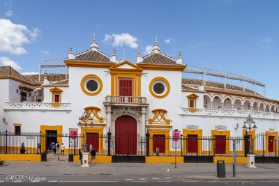 Entrée de l'arène Plaza de Toros, Séville, Andalousie, Espagne