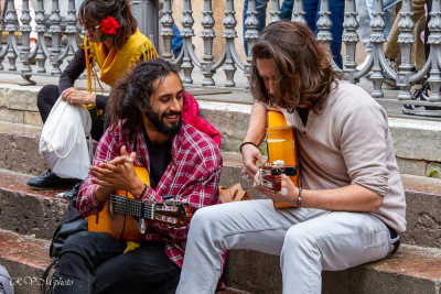 Musiciens de flamenco, Séville, Andalousie, Espagne