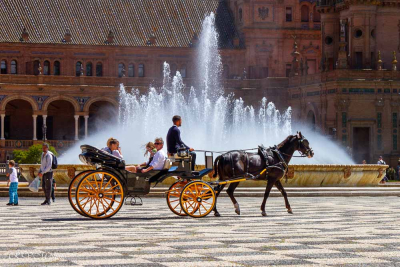 Place d'Espagne, Séville, Andalousie, Espagne