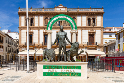 Plaza del Socorro, Hercule et les lions, Ronda, Espagne