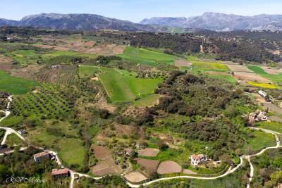 La plaine de Ronda, vue du Pont neuf, Ronda, Espagne