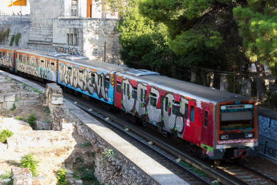 Le métro à Athènes, Grèce