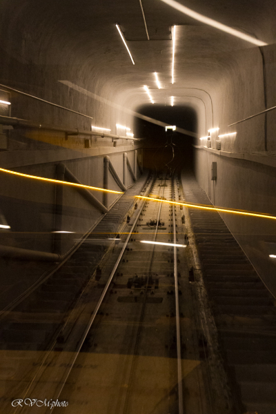 Le tunnel du funiculaire du mont Lycabette, Grèce