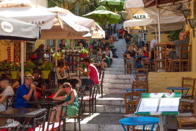 Rue du quartier de Plaka, Athènes