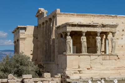 L'Erechtheion et les Cariatides, Athènes, Grèce