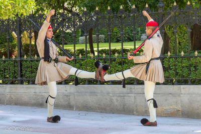 Evzones devant le palais présidentiel, Athènes, Grèce