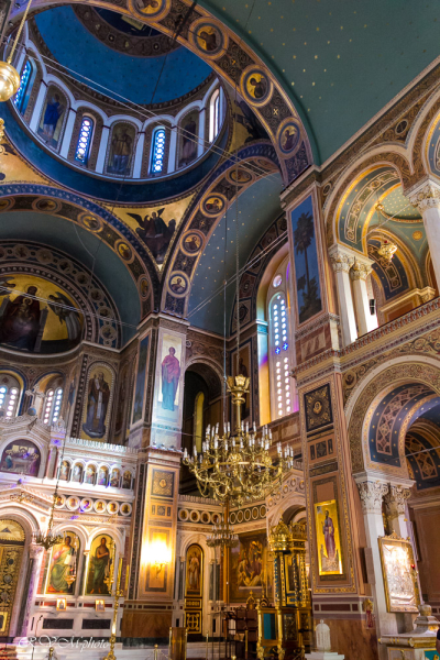 Intérieur de la cathédrale d'Athènes, Grèce