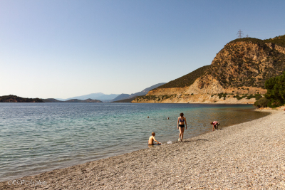 Plage du golfe de Corinthe, Grèce