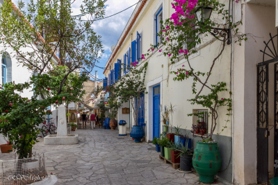 Rue à Poros, Grèce