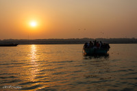 Lever de soleil sur le Gange à Varanasi (Bénarès)