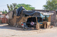 Boutique, habitation route vers Agra