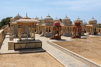 Cénotaphe royal (chhatris) de Bikaner, Inde du nord
