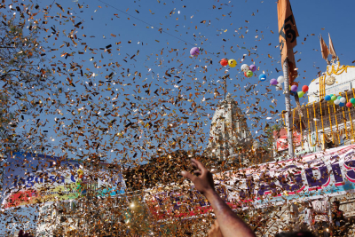 Fête de Holi ou fête des couleurs, Udaipur, Inde du nord