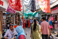 Petite ruelle animée à Bikaner
