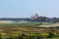 Le Taj Mahal vu du Fort Rouge, Agra