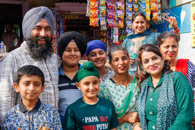 Famille Sikh à Jaisalmer, Inde du nord
