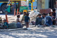 Migrants dans la rue originaires du Bengladesh, Delhi