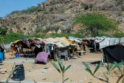 Habitations vers Mandawa, Inde du nord