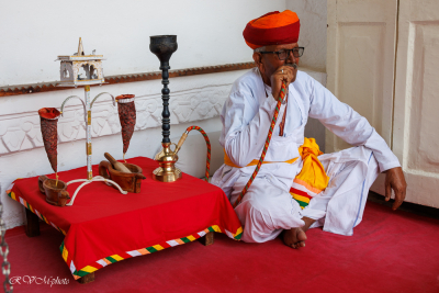 Fumeur d'opium, fort de Mehrangarh, Jodhpur, Inde du nord