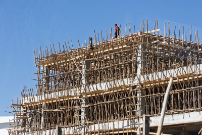 Echafaudages pour la construction à Tananarive
