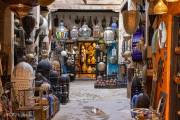 Intérieur magasin de luminaires, souk, Marrakech