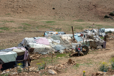 Campement nomade, Moyen Atlas, Maroc