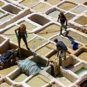 Tannage des peaux, préparation des cuirs, Fès