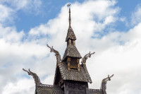 Eglise en bois debout (stavkirke) de Borgund, Norvège
