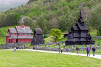 Eglise en bois debout (stavkirke) de Borgund, Norvège