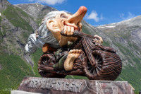 Création sur la route des Trolls, Norvège