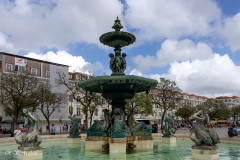 Fontaine, place du Rossio, Lisbonne