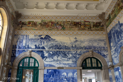 Azulejos, gare de Porto, Portugal