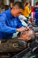 Barbier de rue Hanoï, Vietnam 2020